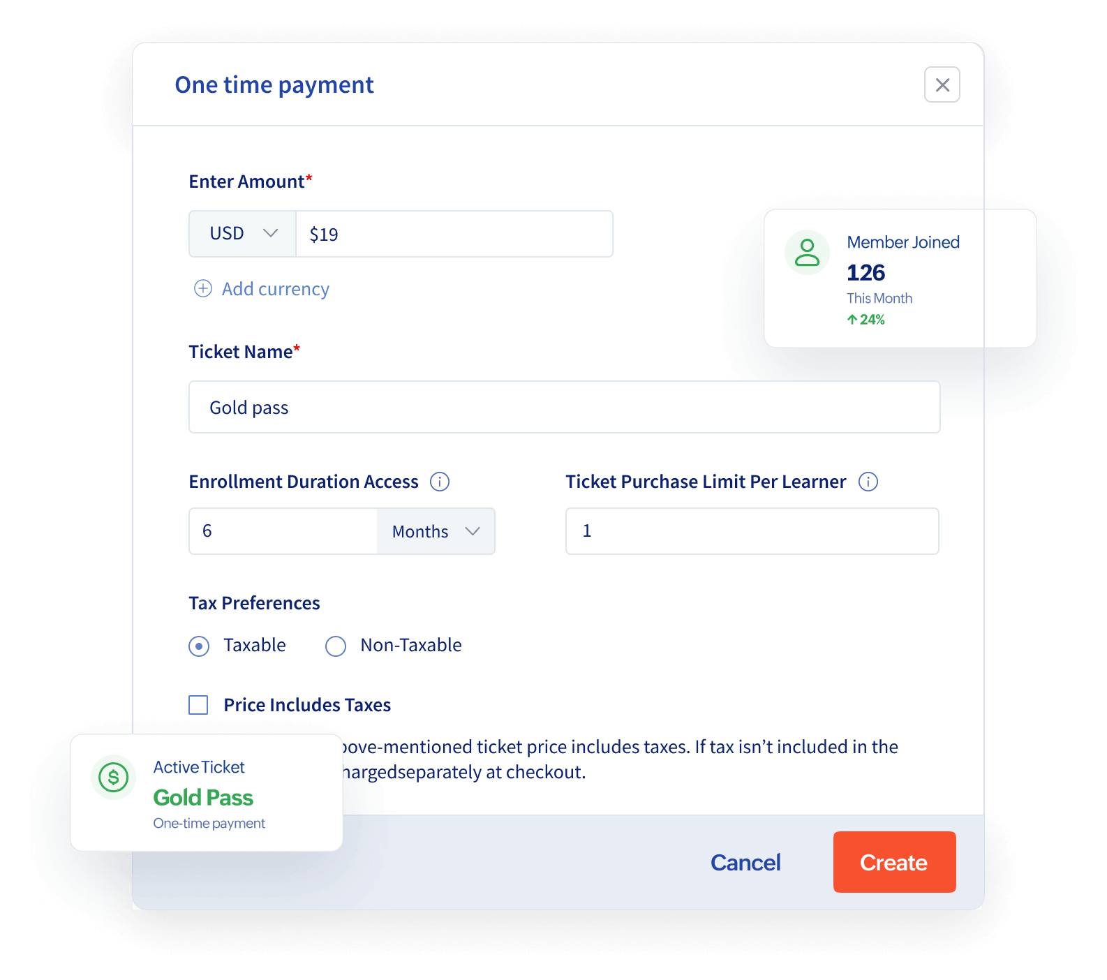 Community pricing and payment settings