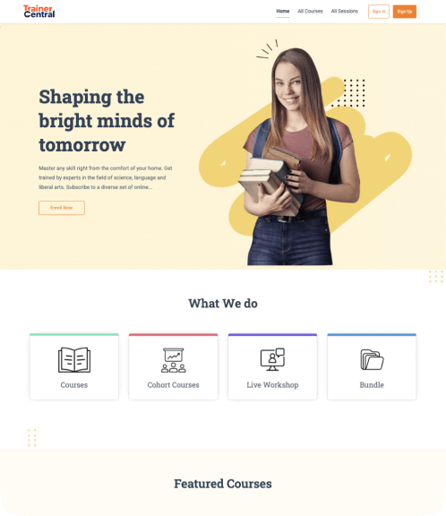 Website template preview