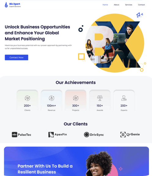 Website template preview