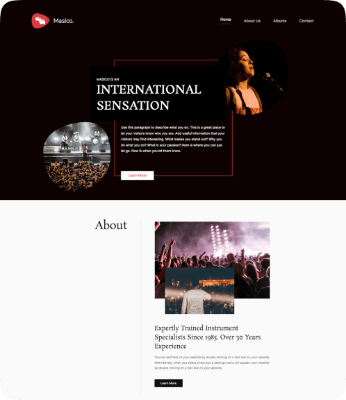 Website template preview