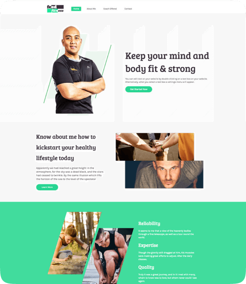 Website template preview