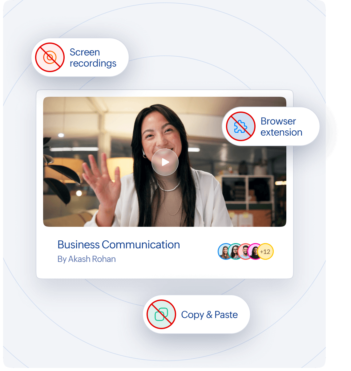 Secure course content interface