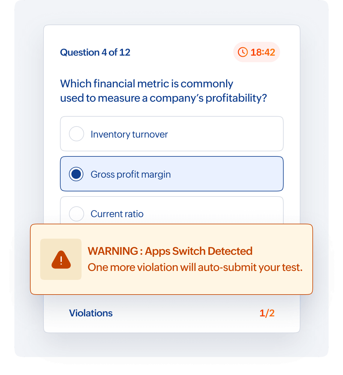Test fairness interface