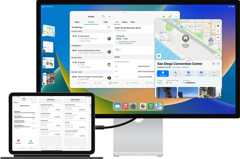iOSのロック画面ウィジェット - Bigin by Zoho CRM