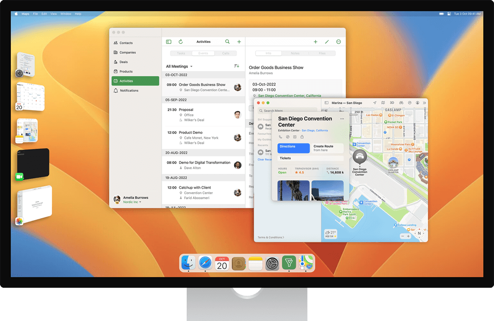 iOSのロック画面ウィジェット - Bigin by Zoho CRM