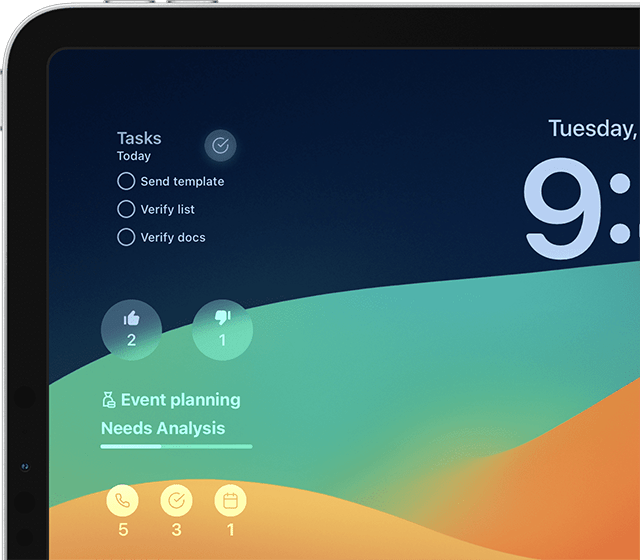 Lock screen widgets in iOS - Bigin by Zoho CRM
