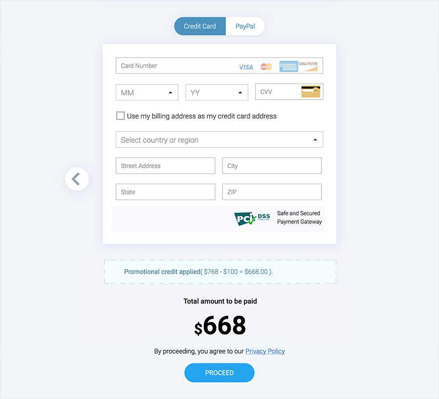 手順4 - Walletクレジットへのアクセス - Bigin by Zoho CRM