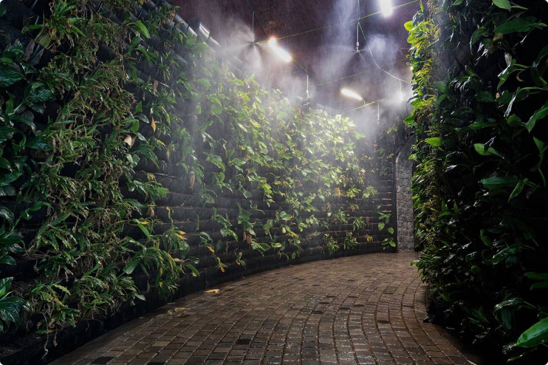 Green corridor underground 1