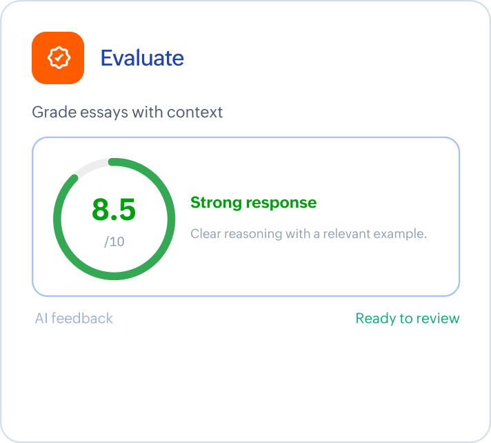 Evaluate and grade with context