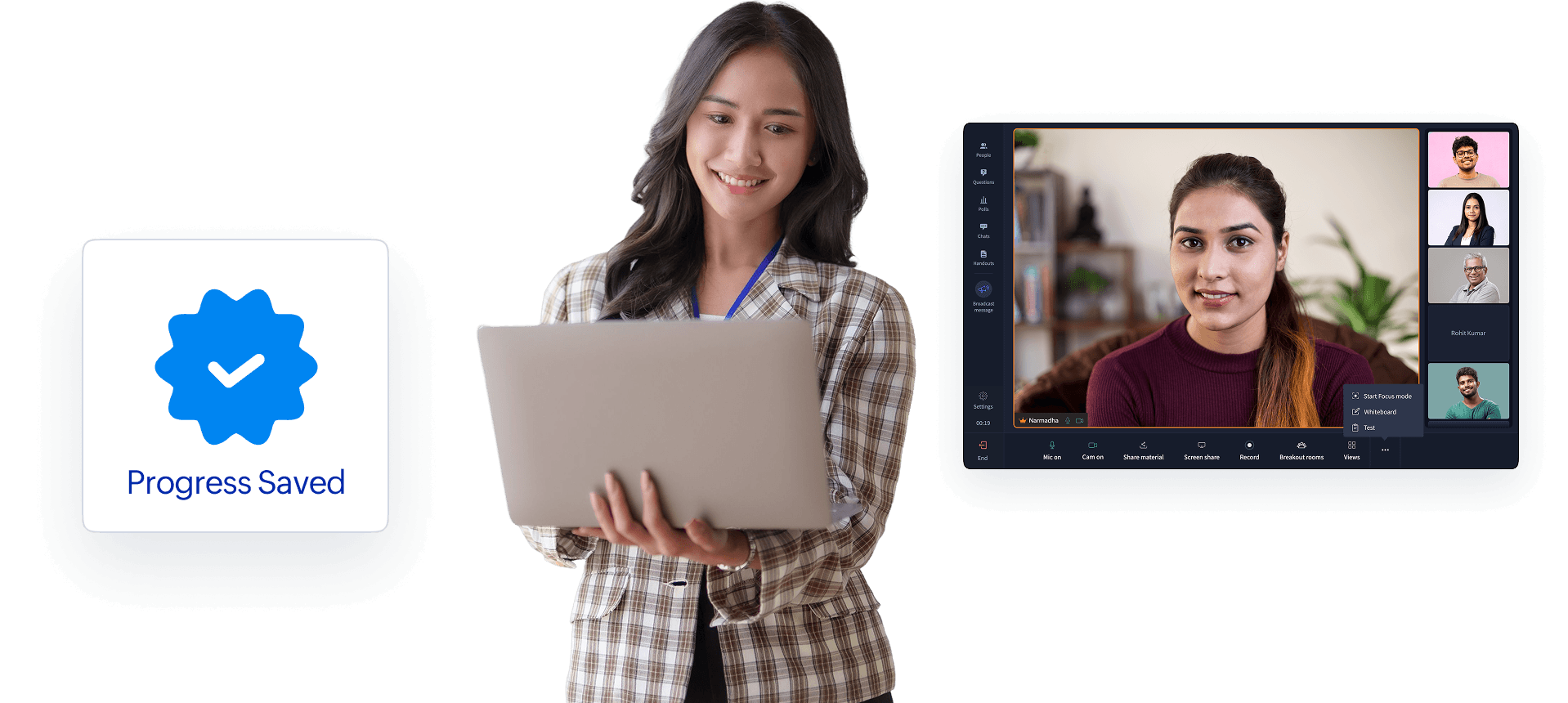 Simple learner access on web and mobile