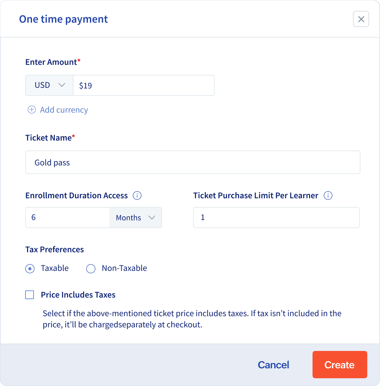 Community pricing and payment settings