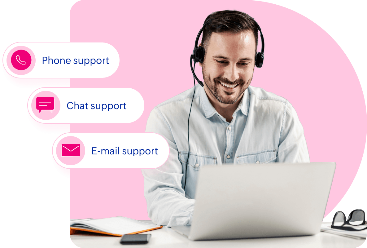 Phone, chat, and email support available on all plans