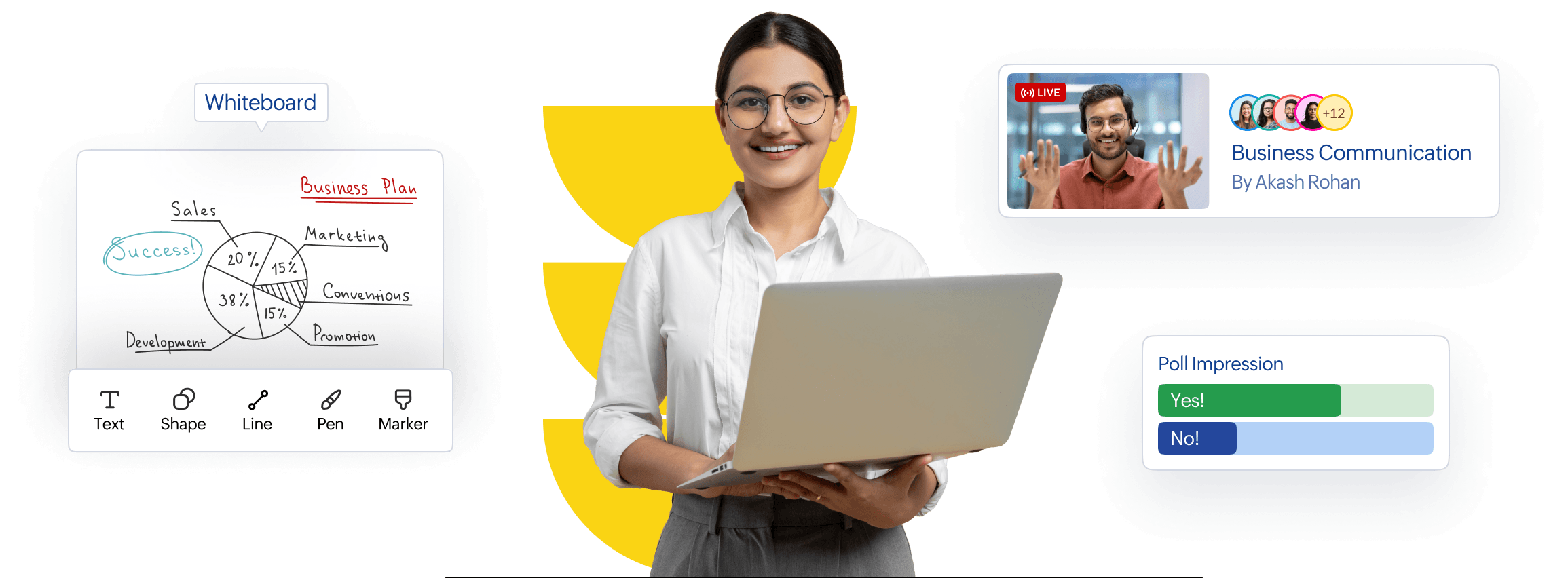 Built-in live workshop tool with HD video streaming