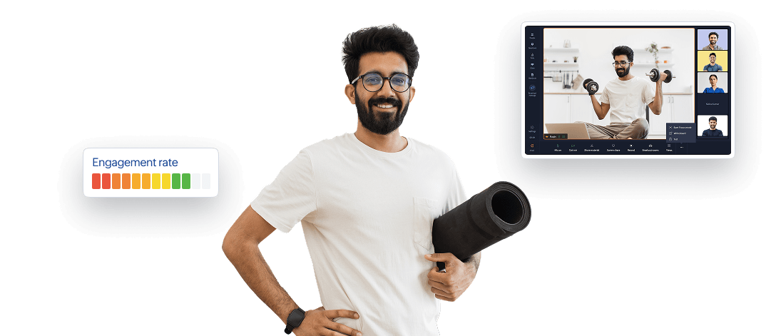 Course creation interface with content builder tools