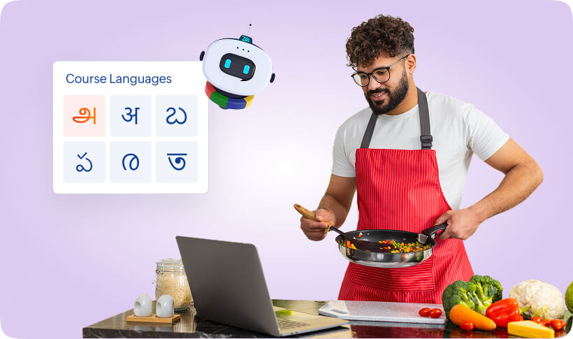 Self-paced course builder with multi-format content support