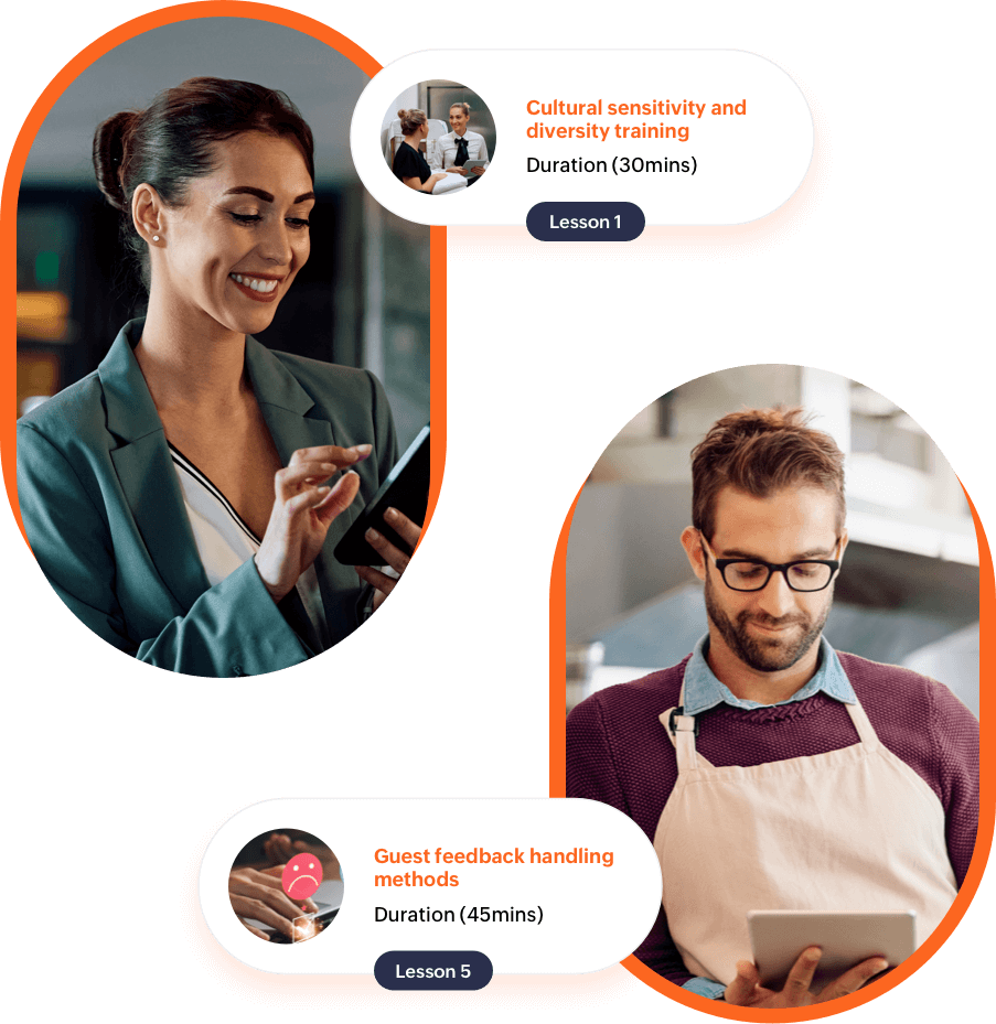 Hospitality staffs learning courses