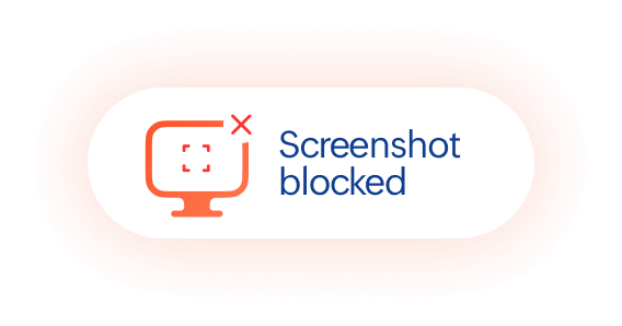 Screenshot blocked badge