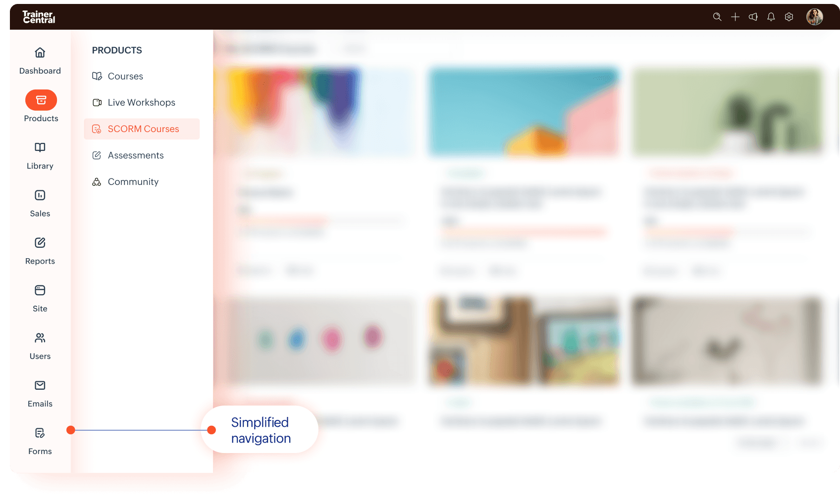 TrainerCentral 2.0 redesigned interface with simplified navigation