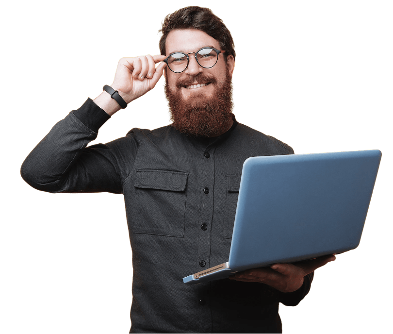 Person using TrainerCentral on a laptop