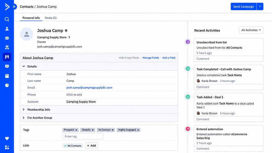 ActiveCampaign automation builder