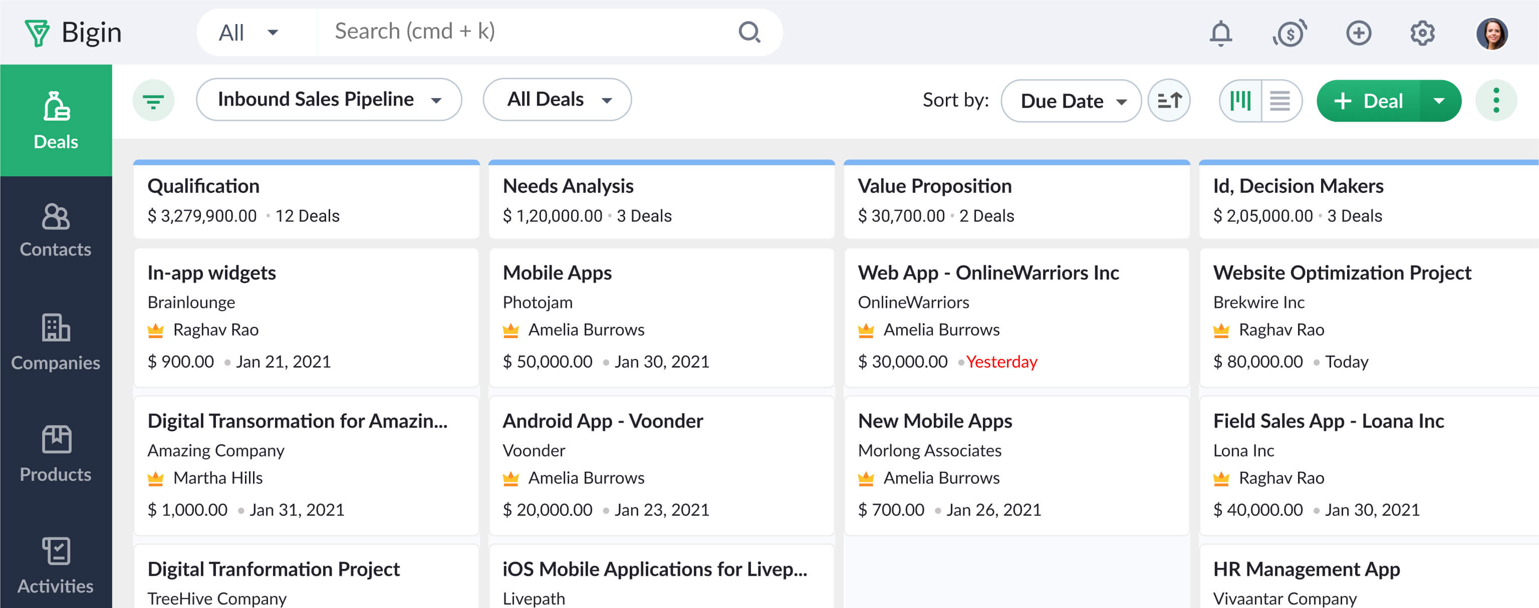 Bigin product example