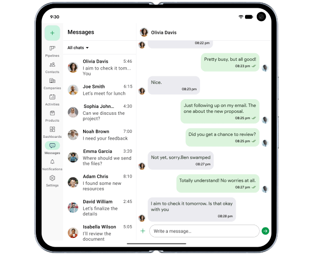 Multi-channel communication on mobile 